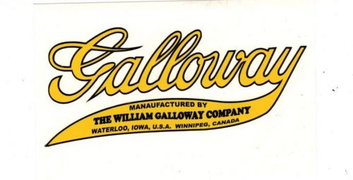 William Galloway Company Gas Engine Motor Hit &amp; Miss Decal Waterloo Winnepeg