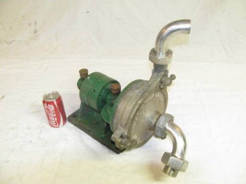 Rare antique 1924 brass john w ladd hit &amp; miss engine milk pump w/ clutch pulley for sale
