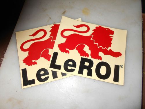 NICE ORIGINAL N.O.S LEROI ENGINE TRACTOR DECALS HIT MISS ENGINE