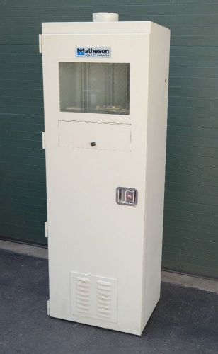 Matheson gas products dual cylinder tank safety storage cabinet w/ keys for sale