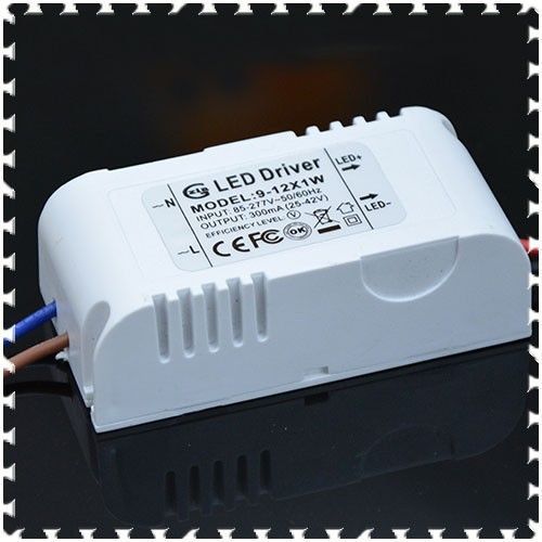 5PCS 9-12X1W CONSTANT CURRENT DRIVER DC 25V TO 42V FOR DOWN LIGHT CEILING LAMPS