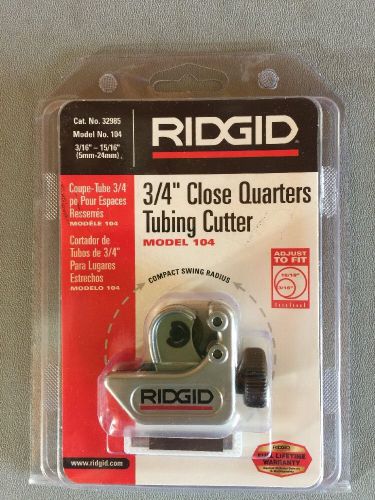 RIDGID Midget Tubing Cutter NEW In Packaging. 104/32985. Cuts 3/16&#034;-15/16&#034;