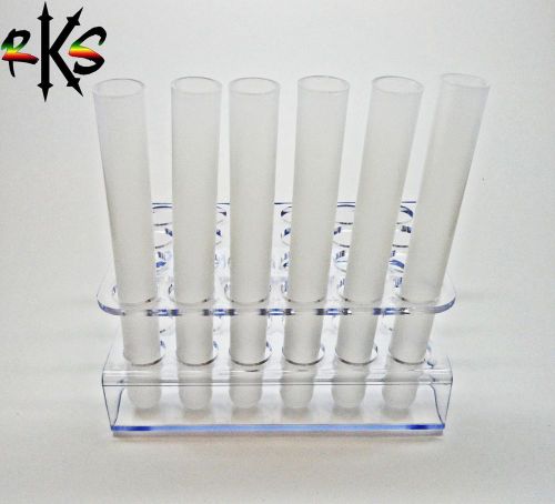 6in Shatter-Proof Test Tube Shot Glass Shooters = 24pc CLEAR Frosted Party Shots