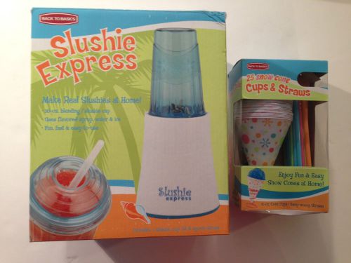 Back to Basics SLUSHIE EXPRESS machine. Plus 25 cones and straws