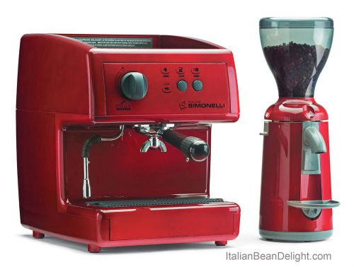 Simonelli oscar black espresso machine &amp; grinta doserless grinder - red or black for sale