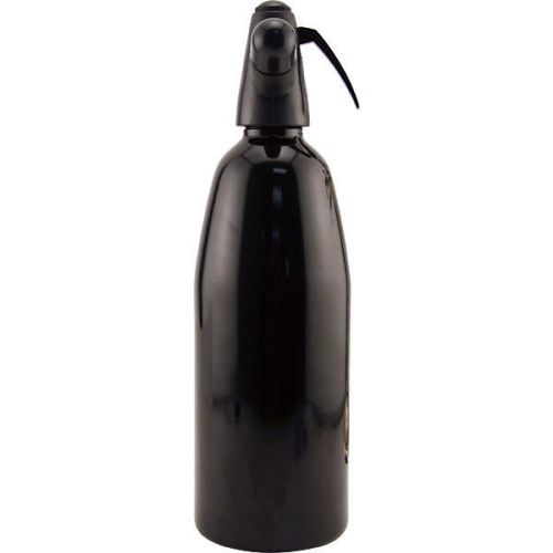 Soda siphon black – 1 liter seltzer water bottle - carbonate sparkling drink bar for sale