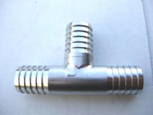 (2) TEE STAINLESS BARB 1/2 x 1/2 x 1/2 Coke 12929 Barbed  TWO PIECES