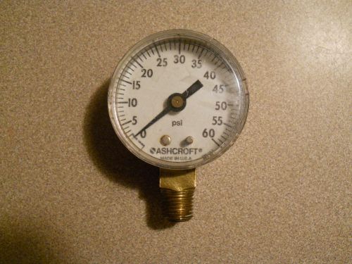 Ashcroft 60 psi CO2 regulator gauge very nice shape