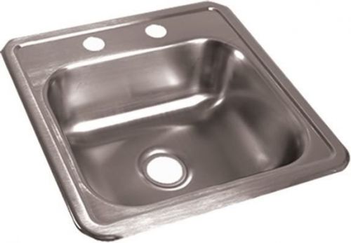 Stainless Steel DROP IN SINK 15&#034; With Basket Drain