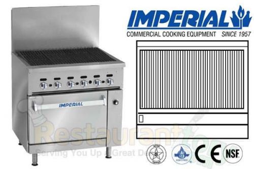 IMPERIAL COMMERCIAL RADIANT CHAR-BROILER 36&#034; WIDE NATURAL GAS IR-36BR-126