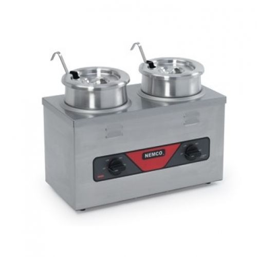 6120a-cw-icl countertop twin well food cooker / warmer with inset, cover and lad for sale