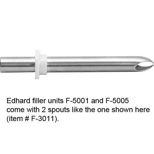 EDHARD F-5001 6 Qt Clear Double Spout Pastry Hopper w/ Double Spouts
