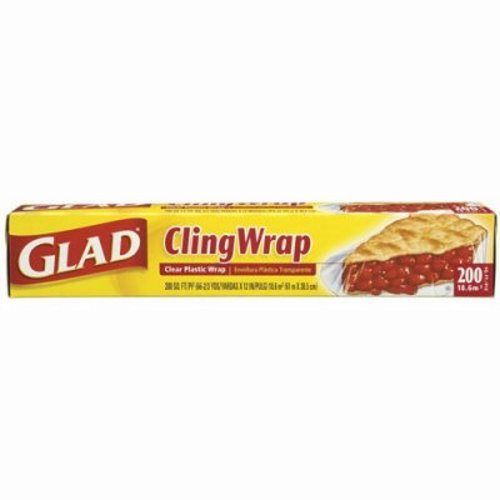 Glad cling wrap, 12 - 200 ft rolls per case (clo00020ct) for sale