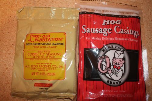 25# Combo AC Legg Sweet Italian Sausage Seasoning &amp; Natural Hog Casings