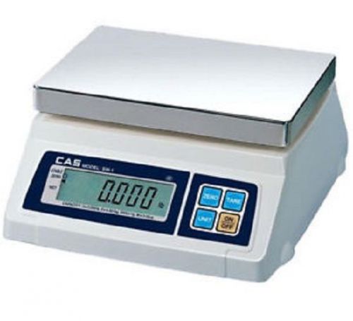 Cas sw-50 portion control scale 50lb x 0.02 lb, kg/g/oz/lb switchable, new for sale