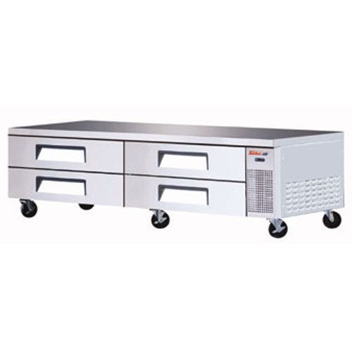 Turbo tcbe-96sdr refrigerated chef base, 4 drawers, 96-3/8&#034; length, accomodates for sale