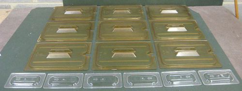 Lot of fifteen (15) cambro h-pan cover 20hpchn and 90cwc clear cover for sale
