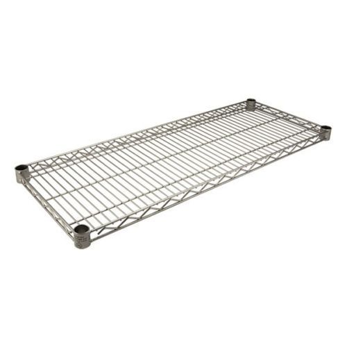 New 14&#034; x 24&#034; (4) tier epoxy platinum silver wire rack shelving unit - warranty! for sale
