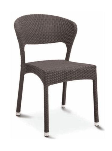 New Florida Seating Outdoor Aluminum Weather Resistant Open Back Weave Chair