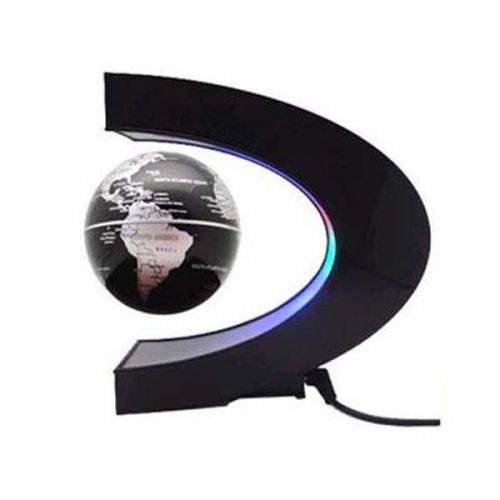C shape decoration magnetic levitation floating globe world map led light cgh for sale