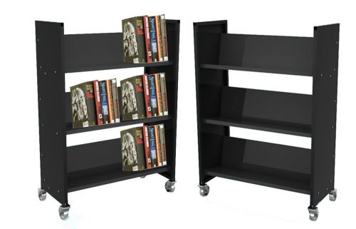 Metal book cart library cart mobile book storage school rack for sale