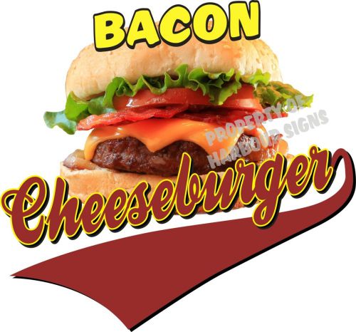 Bacon Cheeseburger Hamburger Restaurant Concession Food Truck Van Decal 14&#034;