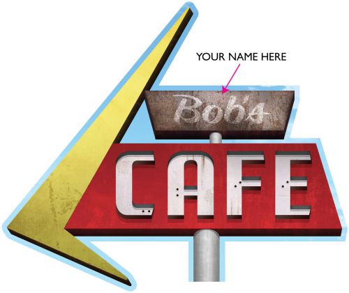 Personalized Vintage Cafe Sign