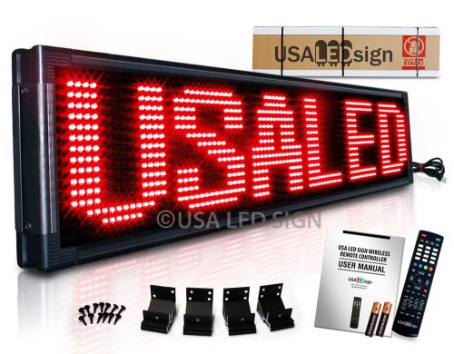 PROGRAMMABLE LED SIGNS 50&#034;x12&#034; 15MM OUTDOOR SCROLLING MESSAGE DISPLAY RED COLOR