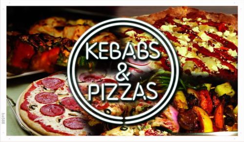 Ba588 kebab &amp; pizza  banner shop sign for sale