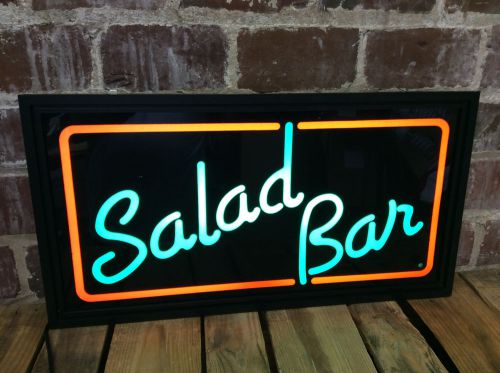 Vintage 1980&#039;s Salad Bar Light Sign City Lites Original Box Very Good Condition