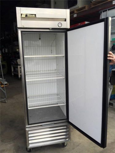 True t-23f one self closing door commercial freezer stainless steel t23 casters for sale