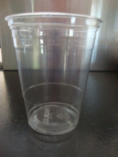 100 SOLO Clear Plastic 16oz Cold Iced Cups MORE AVAIL &amp; DOME HOLE LIDS TOO TP16