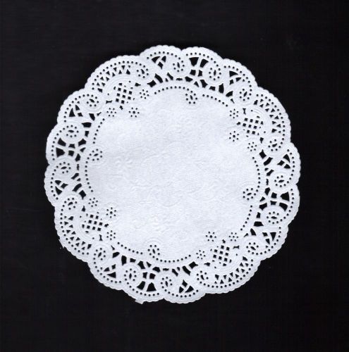 (200) Round White Lace Paper Doily Doilies Party Decoration Elegant Accent