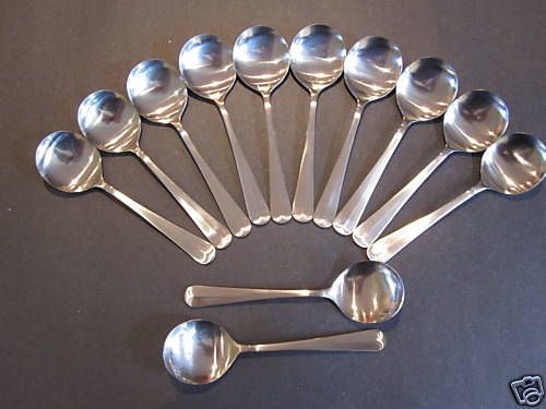 12  Old English/King Edwars Bouillon Spoons 6&#034; FREE Shipping US Only
