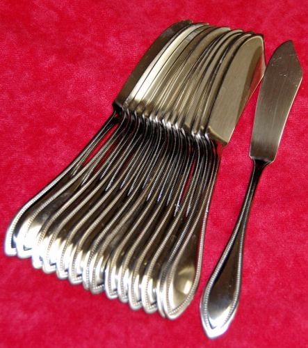 International American Bead, Stainless Butter Knife, Flatware, Lot of 15 - Used