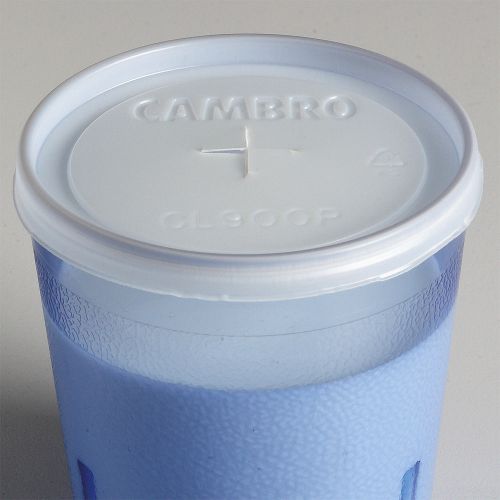 Cambro disposable lid fits 9.7 oz. colorware tumbler, 1000pk translucent cl900p for sale