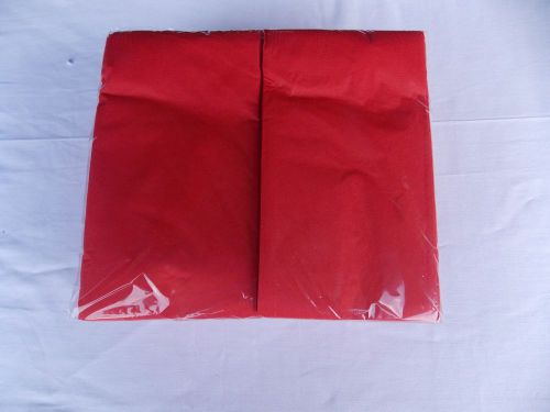 Choice 15&#034;x17&#034; Red 2 Ply Paper Dinner Napkins 6 packages of 125-Total of 750