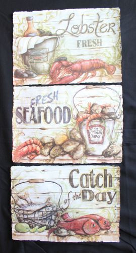 CASE OF 1,000 PAPER PLACEMATS SET OF 3 SEAFOOD DESIGNS FREE SHIPPING