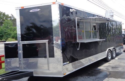 Concession trailer 8.5&#039;x24&#039; black - food event catering vending for sale