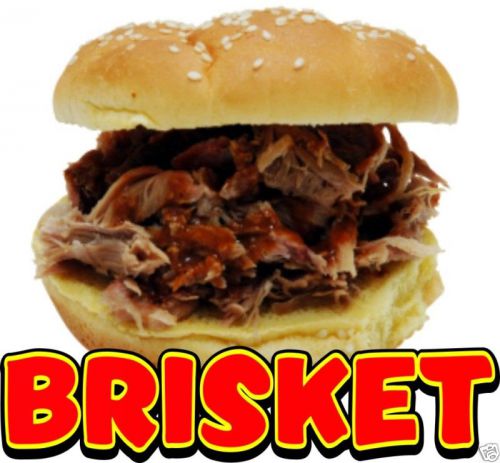Brisket BBQ Barbeque Concession Food Truck Vinyl Menu Decal 7&#034;
