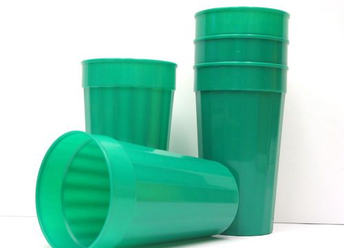 100- Large 32 Ounce Fluted Green Tumblers, Mfg USA, Lead Free, No BPA