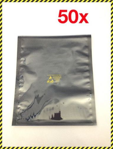 50 esd anti-static shielding bags, 8&#034;x10&#034; in (203mm x 254mm),open-top,3.1 mils for sale