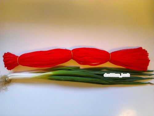 1000PC 24.4&#034; 62cm Longest Red Poly-Mesh Net Bags for Scallion Green Onion Fridge