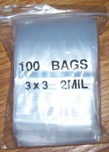 285pc 3&#034; x 3&#034; 2 Mil Clear Hang Hole Plastic Zip Bag Ziplock Bag Reclosable