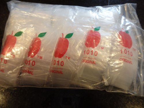 1010 Apple 1000 Mini Ziplock Bag Bags Baggies Tiny Plastic Jewelry Coin Dime
