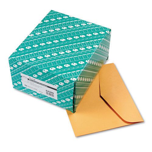 Open Side Booklet Envelope, Traditional, 12 x 10, Brown Kraft, 100/Box