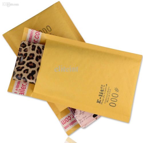 100 Pieces 4x8 ,102mm&#034;x203mm KRAFT BUBBLE MAILERS PADDED MAILING ENVELOPE BAG