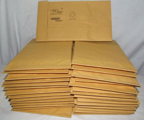 Lot of 31 kraft mailers padded #0 tenneco packaging staple or tape closure for sale