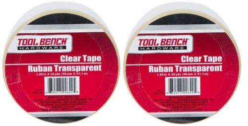 2 Rolls of Clear Packaging Tape, 1.89 in x 45 yds