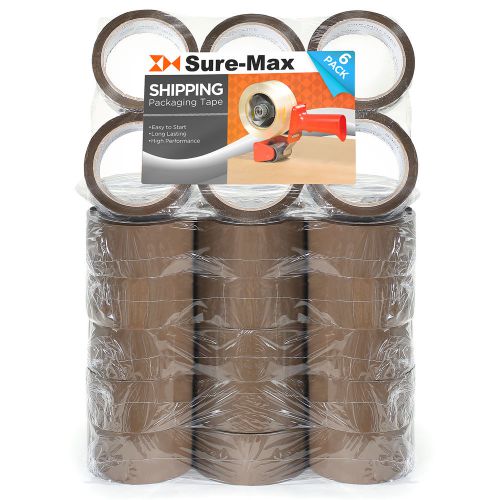 36 roll brown tan carton sealing packing tape box shipping 2&#034; 2.0 mil 55 yd 165&#039; for sale